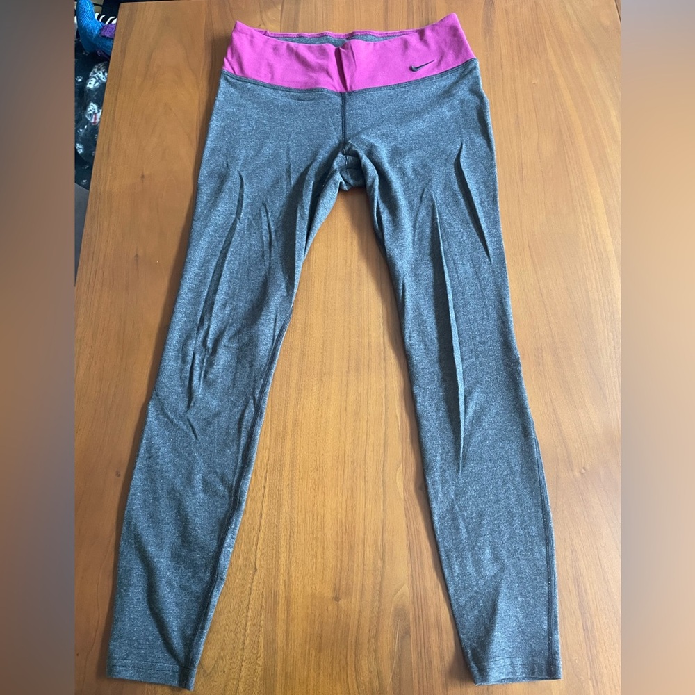 Nike purple gray dri fit leggings